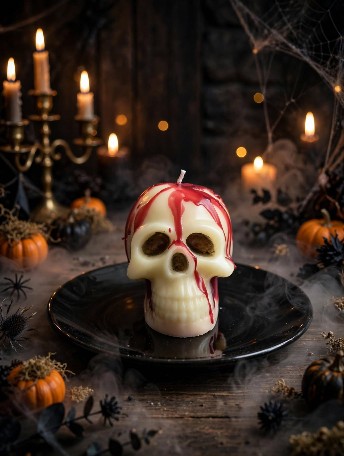 Bleeding Skull Candle 12 oz.