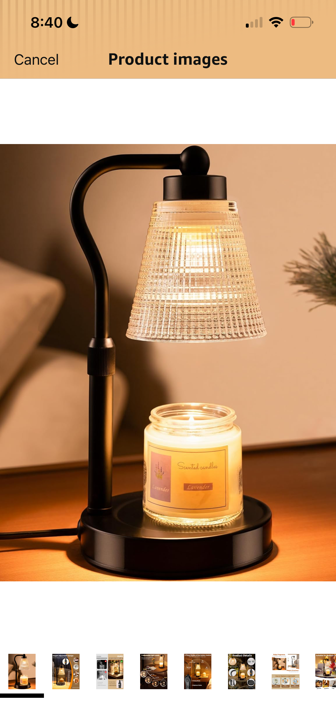 Candle Lamp Warmer Black