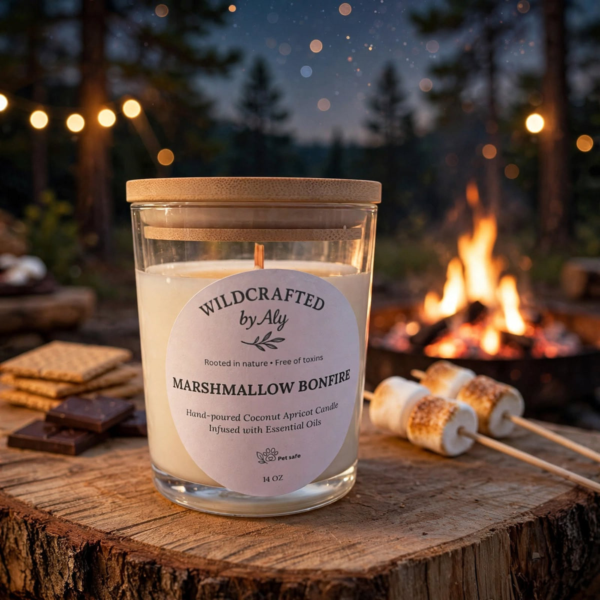 Marshmallow Bonfire Luxury Candle 14 oz.