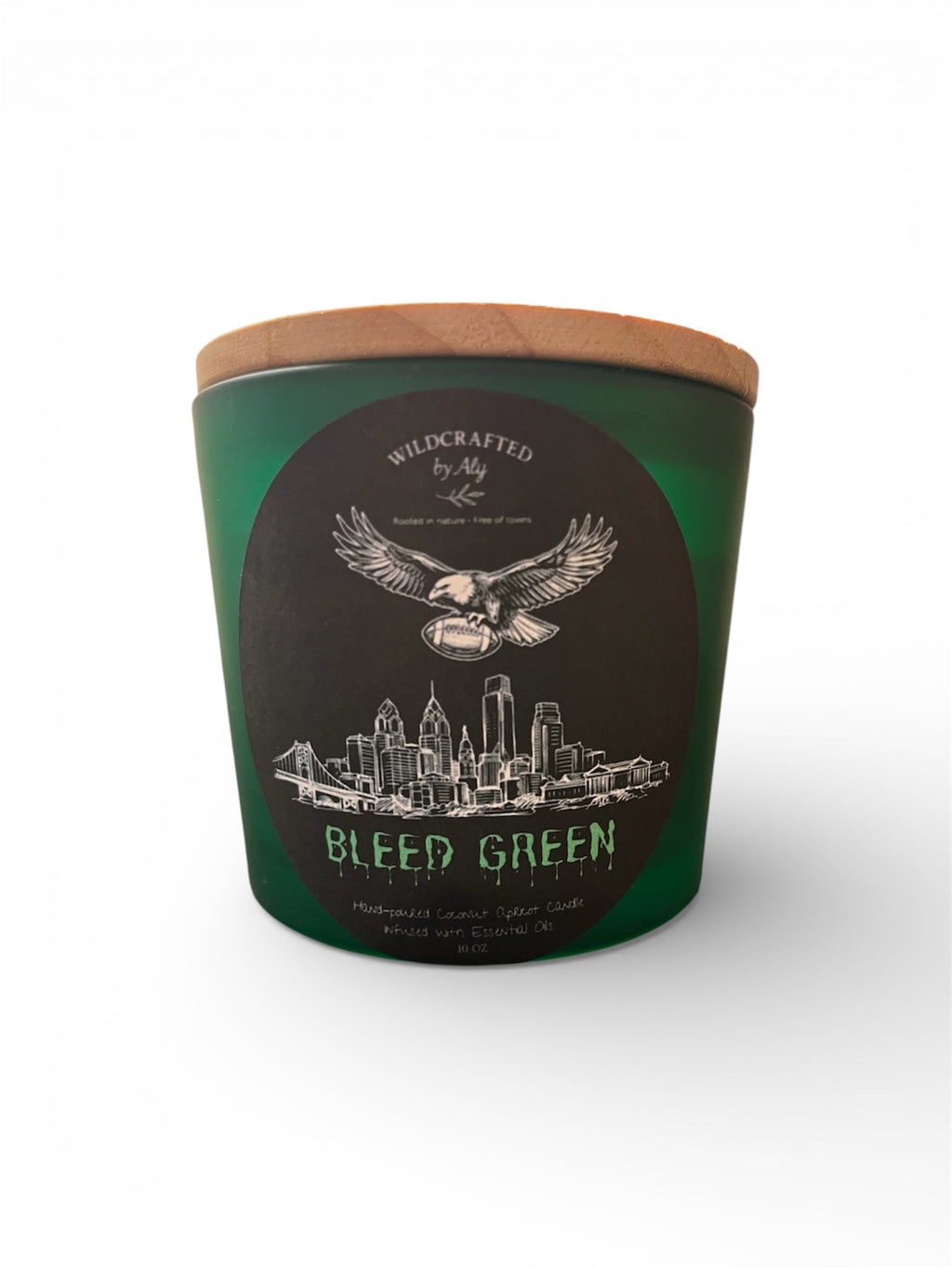 10 oz. Bleed Green Lucky Game Day Candle