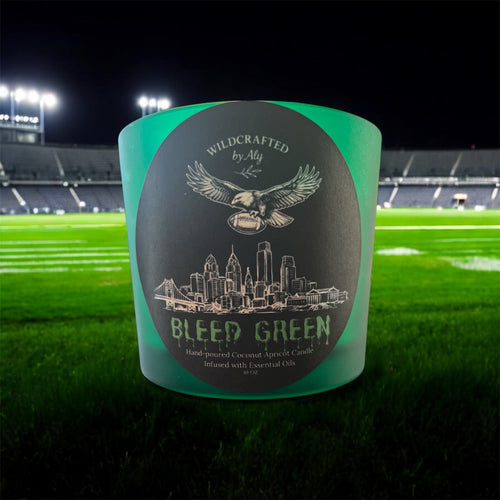 10 oz. Bleed Green Lucky Game Day Candle